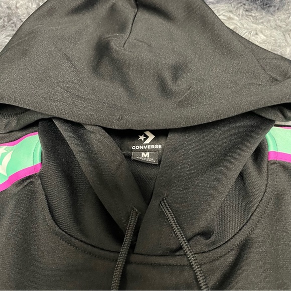 Converse Hoodie: black/teal/pink - Picture 5 of 7